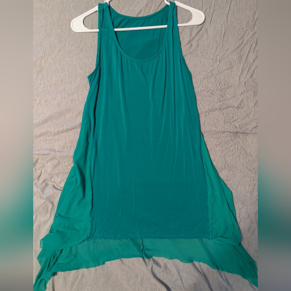 Emerald Green Sleeveless Tunic Top
